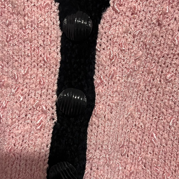 Vintage Arlin NY Women's Pink and Black Cardigan Sweater Size 6 - Picture 5 of 6